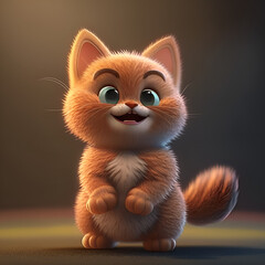 Credible_kitten_smiling_volumetric_lighting_happy_and_funny