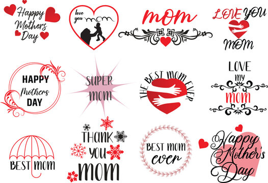 12 vector Mother day design template