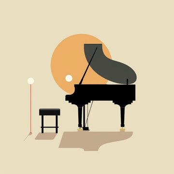 grand piano - Generated by Artificial Intelligence