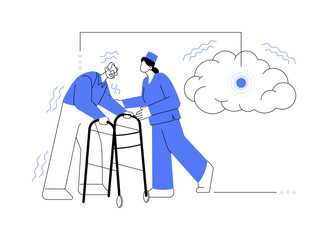 Parkinson disease abstract concept vector illustration.