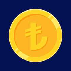 Lira Turkey Gold Coin TRY Turkish Money Currency Symbol
