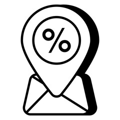 Perfect design icon of discount location