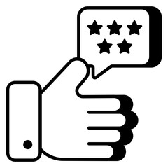 Feedback icon, editable vector