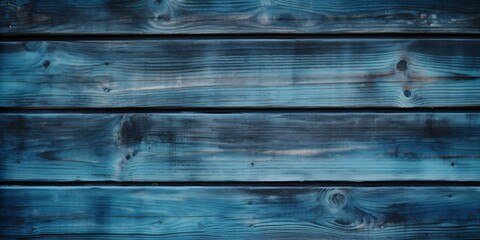Obraz premium blue wooden planks background, generative ai