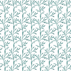 Naklejka na ściany i meble Seamless retro summer floral pattern. Ornament can be used as wallpaper. Vector illustration.Seamless Pattern, leaves background. Vector.