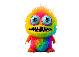 Fototapeta premium Colorful Baby Monsters Sublimation clipart png ai generative