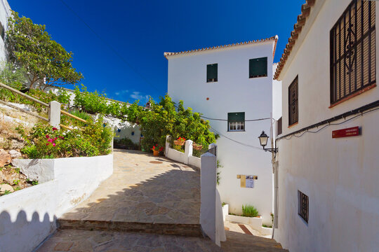 White village Casares in Andalusia, Costa del Sol, Spain