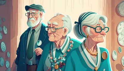 International Day of the Elderly, Generative Ai - obrazy, fototapety, plakaty