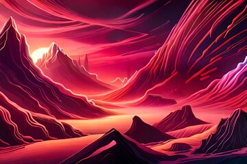 camping in the mountains, ai generative