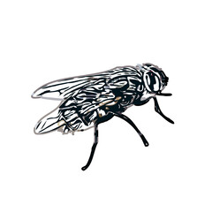 color sketch of an insect type with transparent background