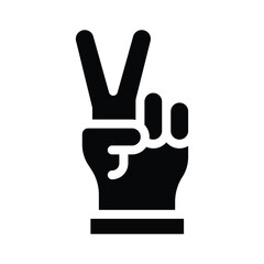peace glyph icon illustration vector graphic
