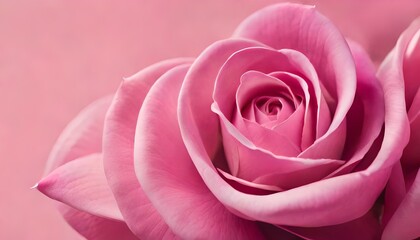 Pink rose in pastel background. Generative AI