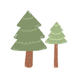 Forest trees drawing