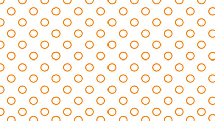 White background with orange circles