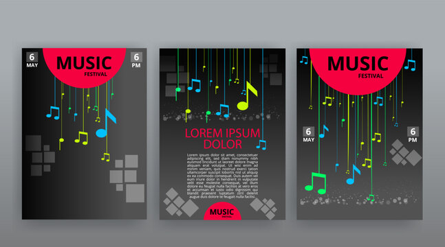 Mוusic flyer for Jazz or Electronic and Rock Music Fest