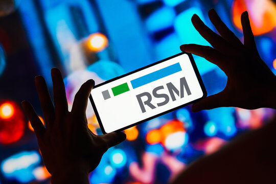 May 4, 2023, Brazil. In this photo illustration, the RSM International logo is displayed on a smartphone screen.