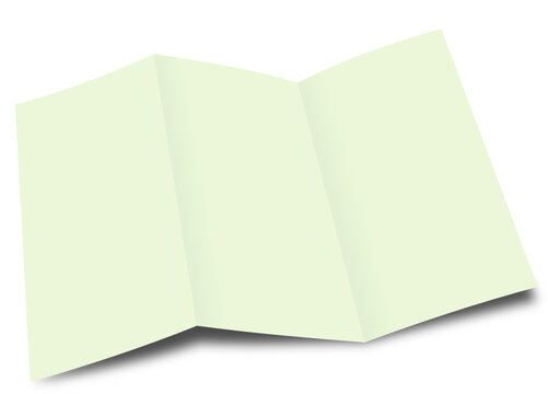 Gr&uuml;nes Faltblatt vor wei&szlig;en Hintergrund
