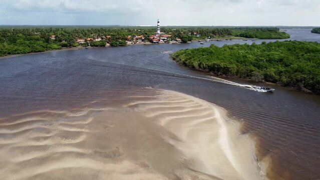 Mandacaru Island At Lencois Maranhenses Maranhao Brazil. Dunes Lakes Rainwater. Beach Clouds Shore Sea. Shore Drone View Shore City Moodle. Shore Sea Ocean Bay. Lencois Maranhenses Maranhao.