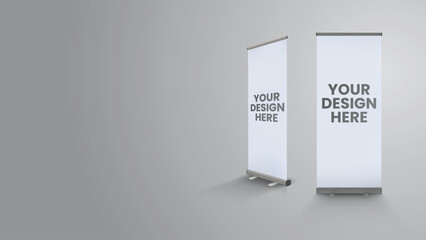 roll-up mockup design with background