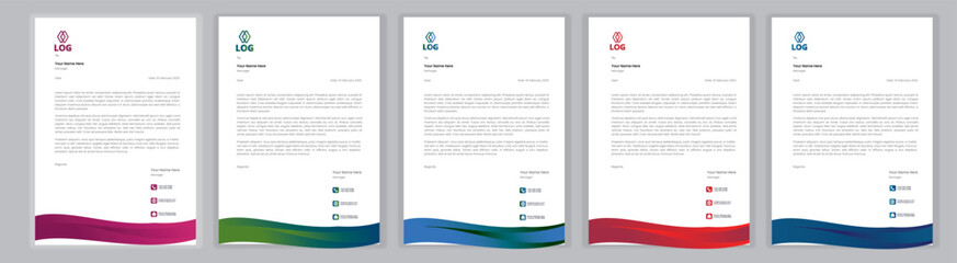 New Corporate And Creative Professional Business Elegant,Modern letterhead template design in minimalist style a4