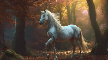 horse in the woods