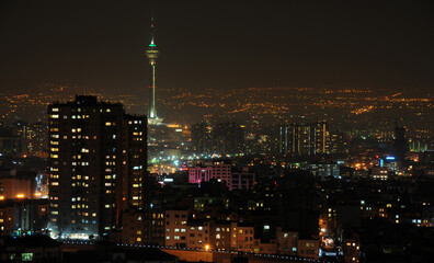 Fototapeta na wymiar Tehran is the capital of Iran. It is one of the most populated cities in the world.