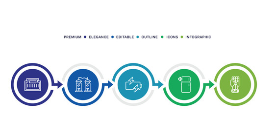 set of thin line icons. outline icons with infographic template. linear icons such as