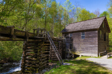 Fototapeta na wymiar Mingus Mill in Swain County, North Carolina, USA