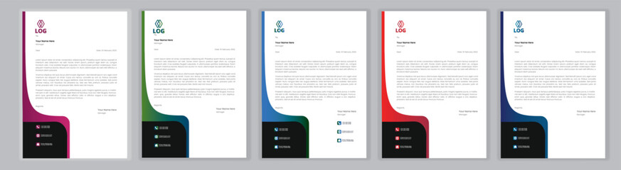 New Corporate And Creative Professional Business Elegant,Modern letterhead template design in minimalist style a4