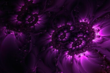 purple and dark black void in fractal art and volumetrics