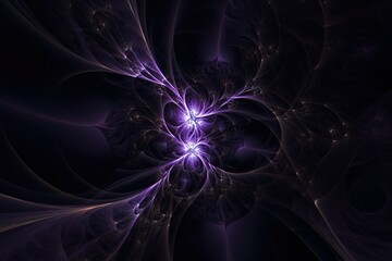 purple and dark black void in fractal art and volumetrics