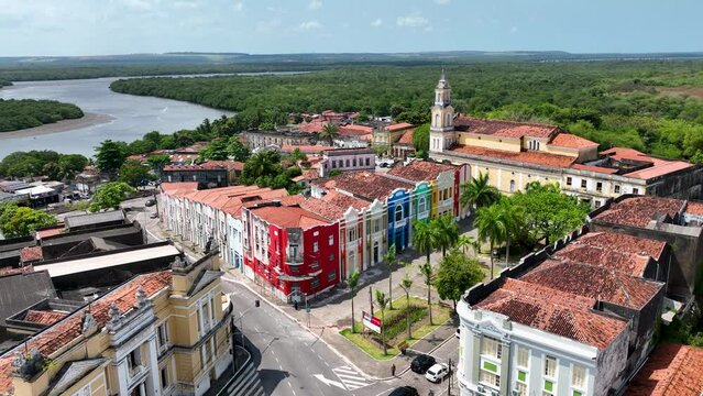 Historic Buildings At Joao Pessoa Paraiba Brazil. Cityscapes Aerial City. Town Horizon District Urban. Town Outdoor District Downtown Panoramic. Town Urban City Landmark. Joao Pessoa Paraiba.