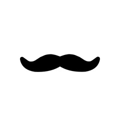 Vector silhouette of mustaches with fashion and trend