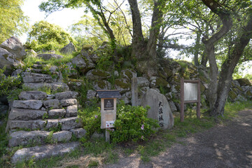 大溝城　天守台石垣跡　滋賀県高島市