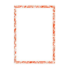 Obraz premium Frame shape icon, vertical rectangle decorative vintage border doodle element for simple banner design in vector illustration