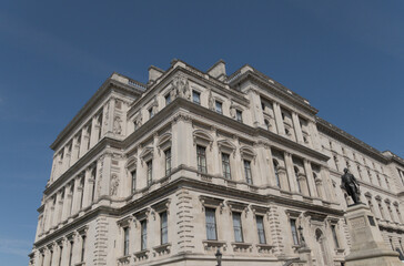 Fototapeta na wymiar London, UK, 29 April 202 : Foreign and Commonwealth Office architecture 