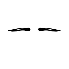Silhouettes of horns of antelopes