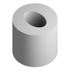 3d cylinder icon design. Business presentation infographic graph element.