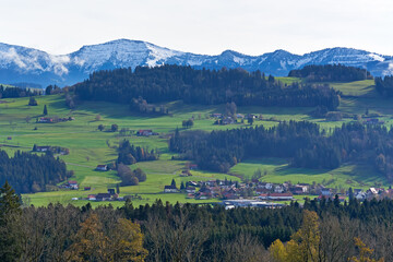 Landschaft im Westallgäu im Landkreis Lindau