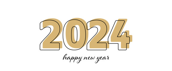 2024 logo concept for calendar, poster, flyer, banner.
