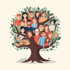 Obraz na płótnie Canvas family tree, Generative AI