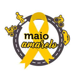 MAIO AMARELO -  PNG -  TRÂNSITO -  LAÇO AMARELO