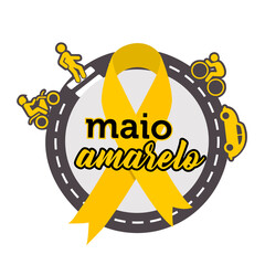MAIO AMARELO -  PNG -  TRÂNSITO -  LAÇO AMARELO