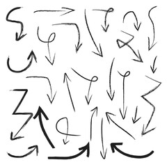 hand drawn arrows set hand drawn