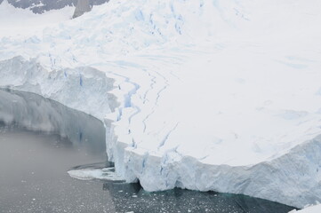Calving ice- climate change and global warming, Antarctica