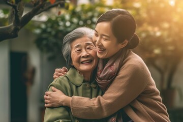 "Proud Asian Mother: Celebrating the Joy of Motherhood on Mother's Day, generative ai