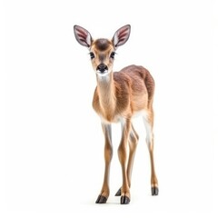Baby Antelope isolated on white (generative AI)