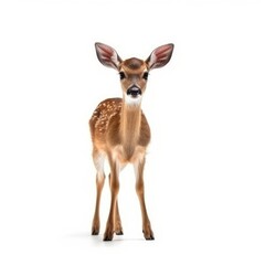 Baby Deer isolated on white (generative AI)