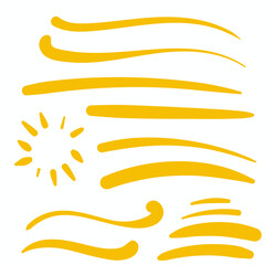 Yellow Swirls Swash Logo Ornament Designs