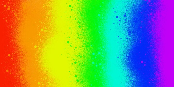 Rainbow flag. LGBT Pride month texture concept. Abstract background forming by watercolor paint splashes. Multicolor background. © Helen-HD